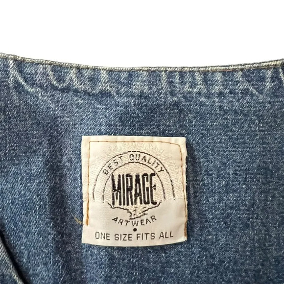 Vintage Mirage Artwear Women’s Western Navajo Style Bling Denim Top & Bottoms - Picture 4 of 4